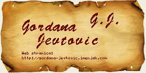 Gordana Jevtović vizit kartica